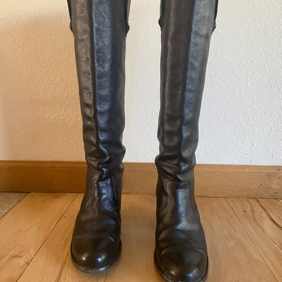 FRYE  Black Tall Boots 7.5 - Picture 5 of 6